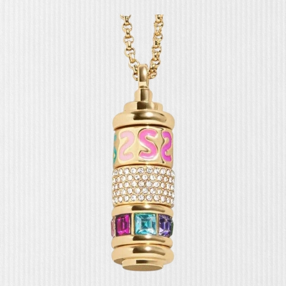 BaubleBar Initial Spinner Pendant Necklace NWT‎ only the top part of the pendant - Picture 1 of 9